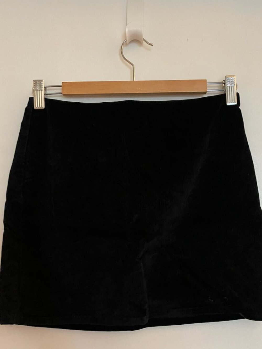Abercrombie Velvet Black Mini Skirt